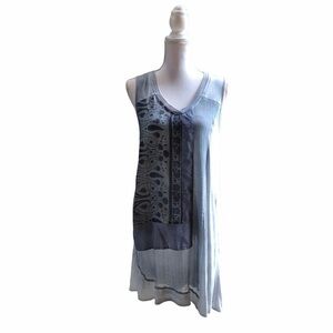 DOR DOR COUTURE - Womens pullover BLUE BOHO DRESS